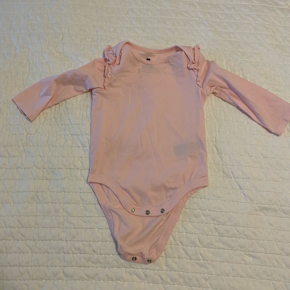 Pink flutter sleeve Longsleeved gap onesie